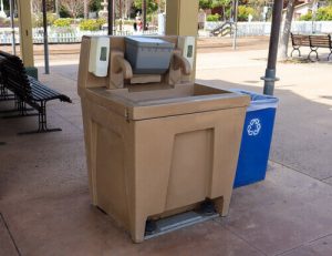 portable hand wash station next at the park